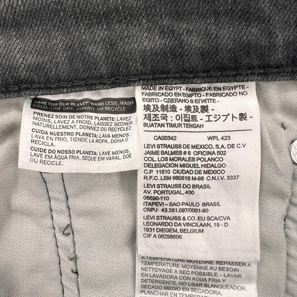 Levis 514 Straight Fit Gray Denim Jeans Mens 34x34‎ Grey Cotton Blend Casual